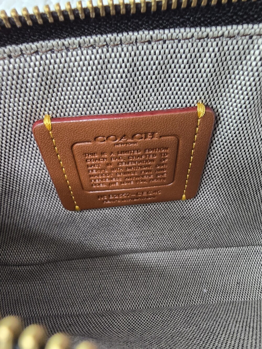 Coach Rexy 10th Anniversary Plaza 18 Loved Leather Bag - Picture 8 of 10